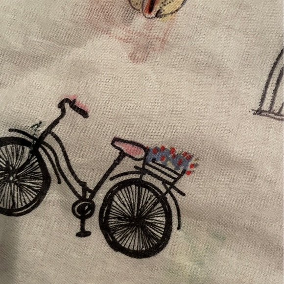 NWT J. Crew Pink White New York Theme Scarf 💯% cotton Preppy Feminine OS - Picture 6 of 7